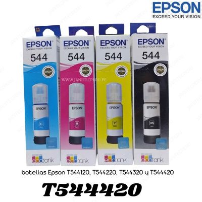 TINTA EPSON T544 ORIGINAL – CYAN, YELLOW, MAGENTA Y BLACK 6 TINTA EPSON T544