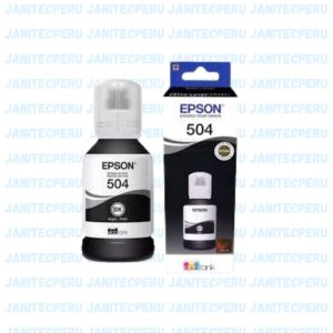 Tinta Epson T504 color negro, 127ml. Original