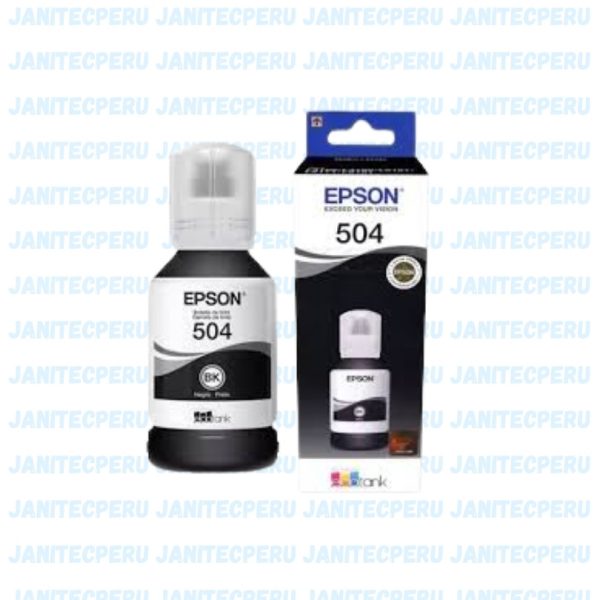 Tinta Epson T504 color negro, 127ml. Original