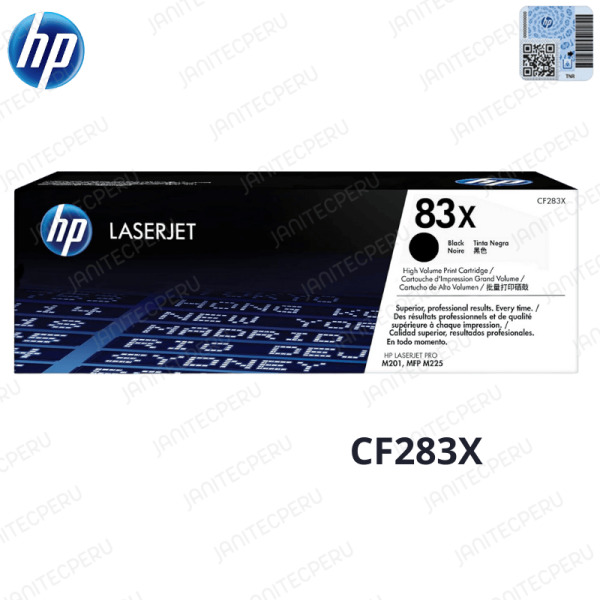 Hp 83x De Alta Capacidad Toner CF283X Original 