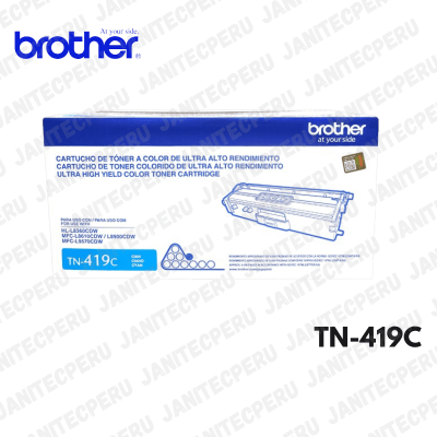 TONER BROTHER TN 419C CIAN ORIGINAL 9.000 páginas 8 TONER BROTHER TN-419C. CYAN