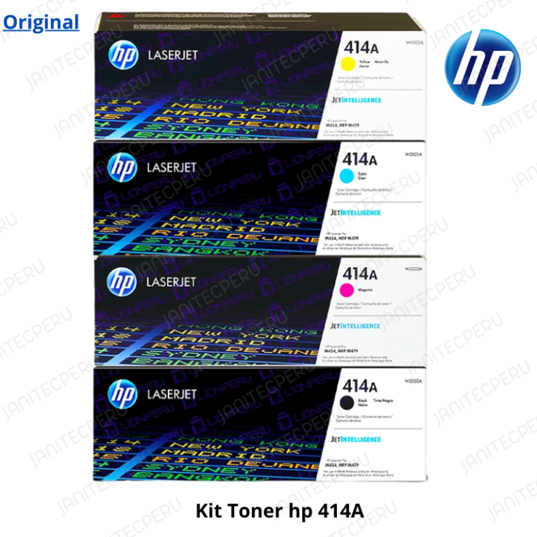 TONER HP 414A PACK 4 COLORES NEGRO/CIAN/AMARILLO Y YELLOW-ORIGINAL