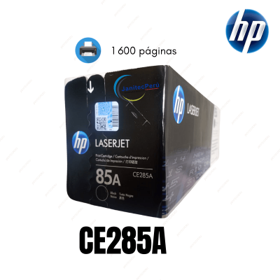 TONER HP 85A NEGRO CE285A LASERJET RENDIMIENTO 1600 Paginas. 8 TONER HP 85A NEGRO CE285A LASERJET