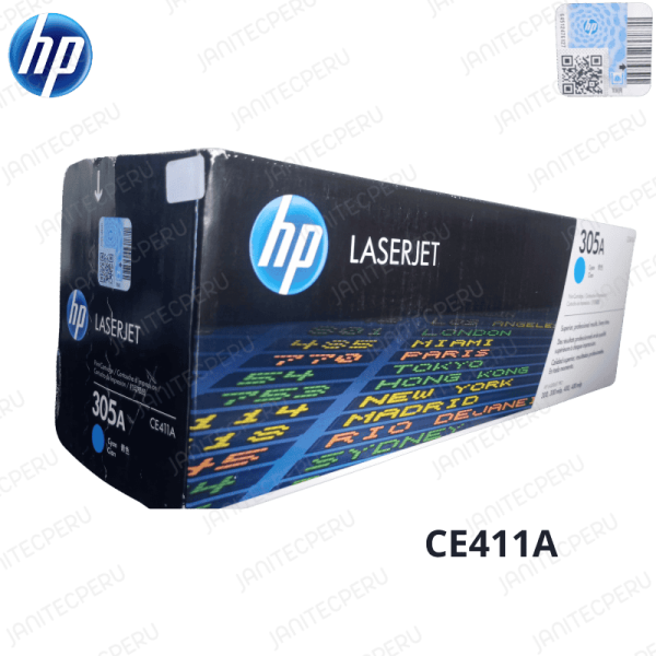 TONER HP CE411A 305A CYAN ORIGINAL 2.600 Pg.
