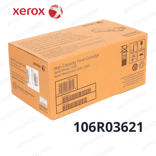 Toner Xeros Para 3330, 3345, 3335 106R03621 Original