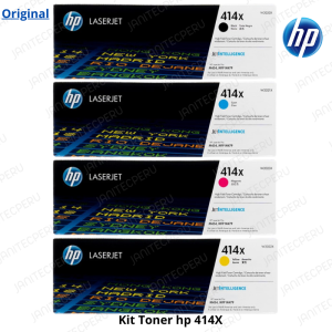 KIT DE TONER HP 414X NEGRO/CIAN/MAGENTA Y YELLOW, M454/M479 LASER CMYK-ORIGINAL