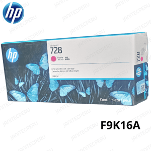 TINTA HP 728 MAGENTA F9K16A PARA DESIGNJET T730, T7830 ORIGINAL