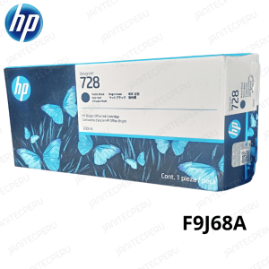 TINTA HP F9J68A 728 NEGRO MATE PARA DESIGNJET T730/T830