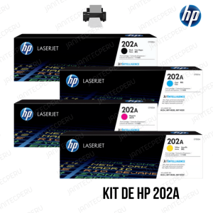TONER HP 202A CF501A KIT DE COLORES M254dw, MFP M281cdw/MFP M281fdw ORIGINAL