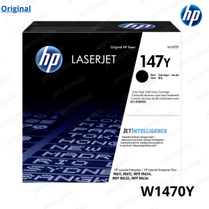 TONER HP W1470Y 147Y NEGRO LASERJET MAYOR CAPACIDAD M612/M636-42.000 Pag.