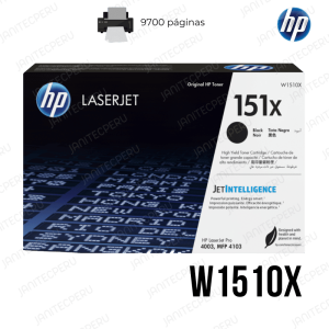 TONER HP W1510X-151X LJ 4003A NEGRO 9700 PAGINAS