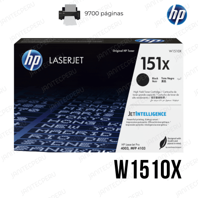 TONER HP W1510X 151X LJ 4003A NEGRO 9.700 PAGINAS 8 TONER HP W1510X-151X LJ 4003A NEGRO 9700 PAGINAS