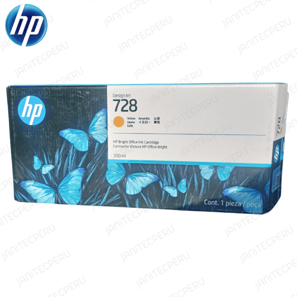 Tinta Hp F9K15A 728 Amarillo T730, T830, 300ml Original