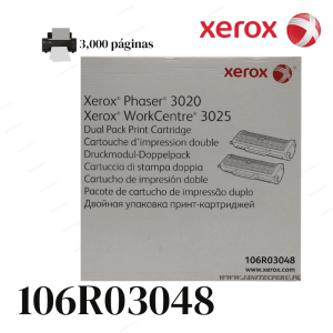 TONER XEROX 106R03048 NEGRO PARA PHASER 3020
