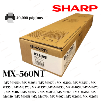 TONER SHARP MX-560NT NEGRO PARA Sharp MX-M3050-MX-M2651 ORIGINAL 8 TONER SHARP MX-560NT NEGRO