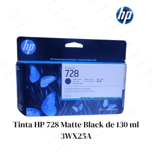 TINTA HP 728 MATTE BLACK DE 130ML
