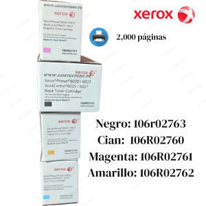 TONER XEROX 106R02763 KIT DE COLORES