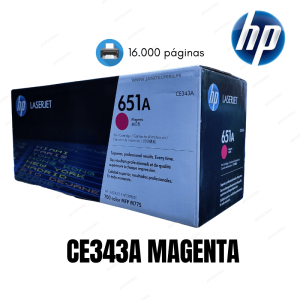 TONER HP CE343A MAGENTA 651A PARA M775dn / f / z / z+
