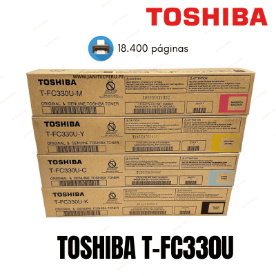 TONER TOSHIBA T-FC330U PARA e-STUDIO 330AC, 400AC KIT DE COLORES 8 TONER TOSHIBA T-FC330U PARA e-STUDIO 330AC, 400AC KIT