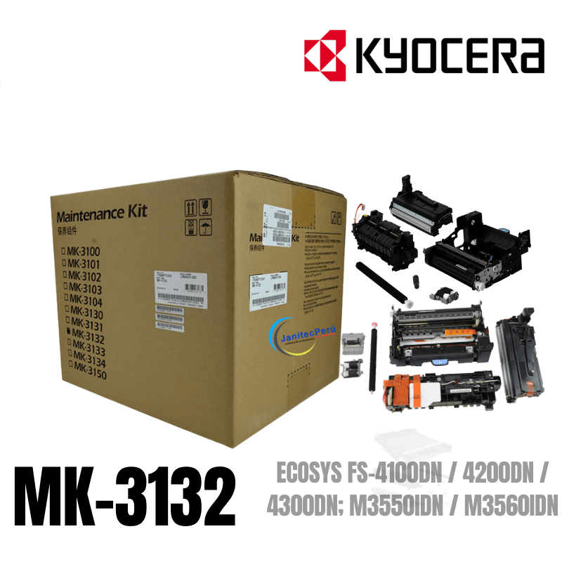 KIT DE MANTENIMIENTO KYOCERA MK 3132 ECOSYS FS-4100DN / 4200DN / 4300DN, M3550IDN / M3560IDN 1 ECOSYS FS-4100DN / 4200DN / 4300DN; M3550idn / M3560idn