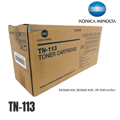 TONER KONICA MINOLTA TN-113 NEGRA BIZHUB 160, BIZHUB 161F, DI-1610 ORIGINAL, 8 TONER KONICA MINOLTA TN-113