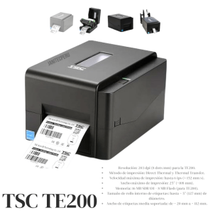 IMPRESORA ETIQUETAS TSC TE200 DE ESCRITORIO