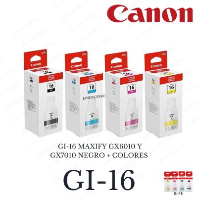 GI-16 MAXIFY GX6010 Y GX7010 NEGRO + COLORES