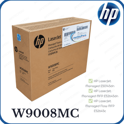 TONER HP W9008MC NEGRO HP LASERJET MANAGED E50145DN, MFP E52645dn ORIGINAL 6 TONER HP W9008MC NEGRO