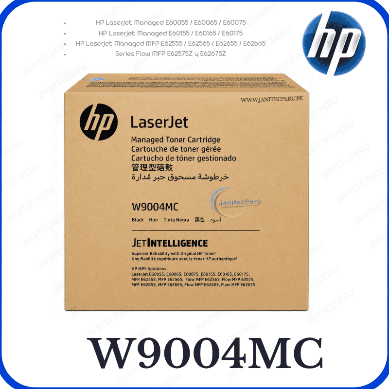 TONER HP W9004MC NEGRO LASERJET MFP E62555 / E62565 / E62655 / E62665 3 TONER HP W9004MC NEGRO