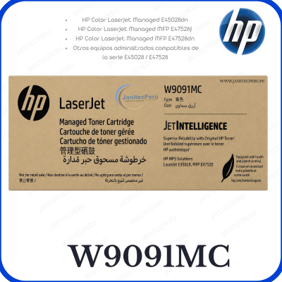 TONER HP W9091MC CYAN ORIGINAL – ALTO RENDIMIENTO 6 TONER HP W9091MC CYAN