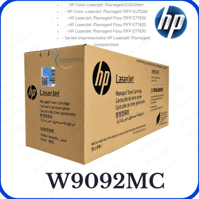 TONER HP W9092MC YELLOW ORIGINAL – ALTO RENDIMIENTO 5 TONER HP W9092MC AMARILLO