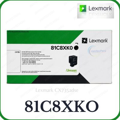 TONER LEXMARK 81C8XK0 NEGRO ORIGINAL 6 TONER LEXMARK 81C8XK0 NEGRO ORIGINAL