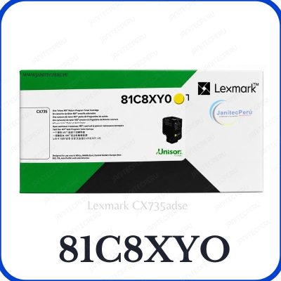 TONER LEXMARK 81C8XY0 YELLOW ORIGINAL