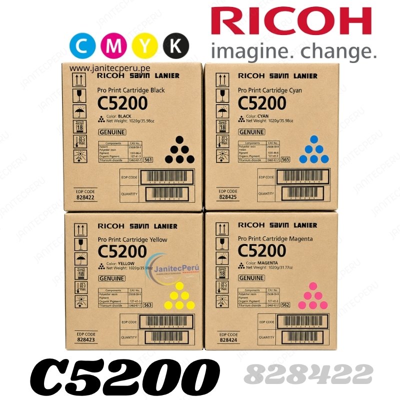 TONER RICOH 828422 BLACK PRO C5200 – 33,000 PÁGINAS 3 TONER RICOH 828422