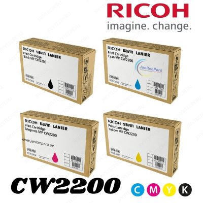 TONER RICOH MP CW2200 BLACK, CYAN, YELLOW, MAGENTA ORIGINAL 6 TONER RICOH MP CW2200