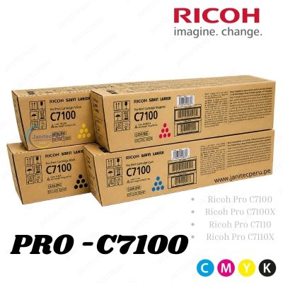 TONER RICOH PRO C7100 ORIGINAL – ALTO RENDIMIENTO PARA IMPRESIÓN DE PRODUCCIÓN 6 TONER RICOH PRO C7100 ORIGINAL