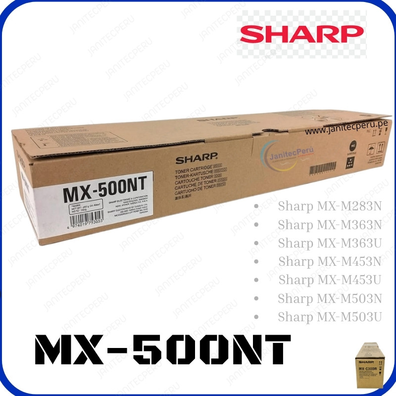 TONER SHARP MX-500NT NEGRO ORIGINAL 3 TONER SHARP MX-500NT NEGRO