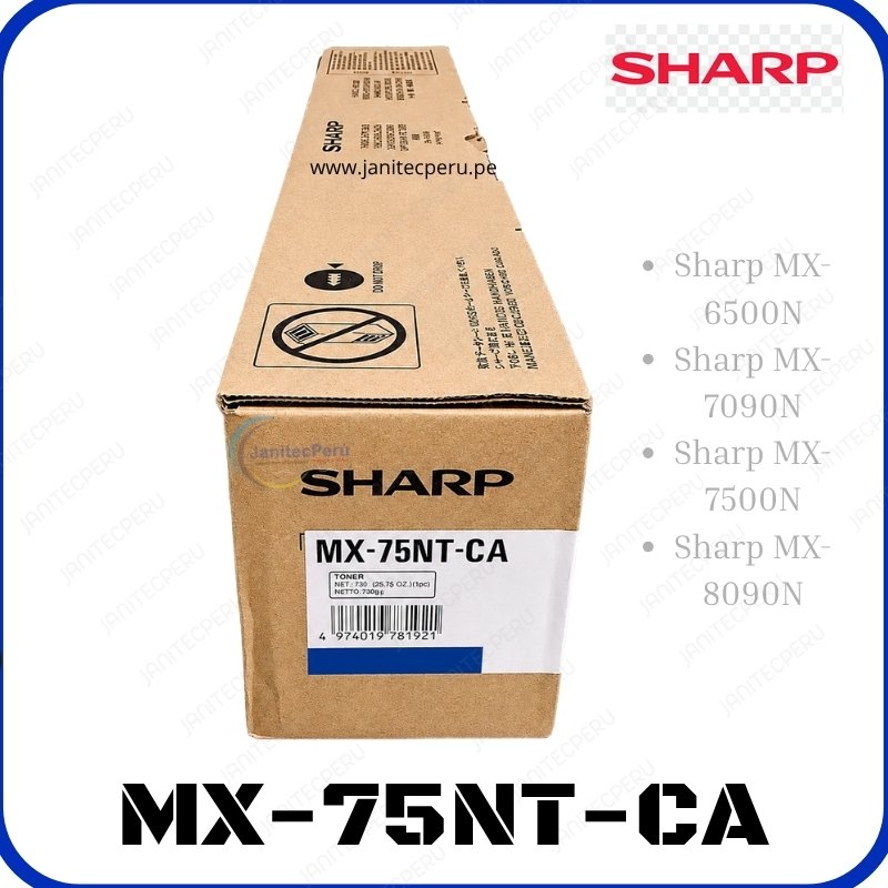 TONER SHARP MX-75NTCA CYAN ORIGINAL 3 TONER SHARP MX-75NTCA