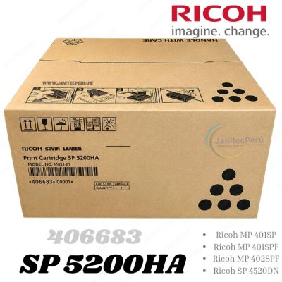 TONER RICOH 406683 NEGRO (SP 5200 / SP 5210) – 19,000 PÁGINAS 7 TONER RICOH 406683 NEGRO