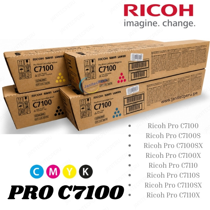 TONER RICOH 828384 BLACK / CYAN / MAGENTA / YELLOW PARA PRO C7100 – ORIGINAL 3 TONER RICOH 828384 BLACK