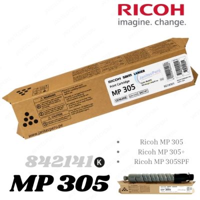 TONER RICOH 842141 MP 305 ORIGINAL – 9,000 PÁGINAS 6 TONER RICOH 842141 MP 305