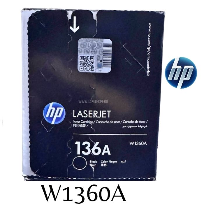 TÓNER HP 136A NEGRO ORIGINAL W1360A 3 TÓNER HP 136A NEGRO ORIGINAL W1360A